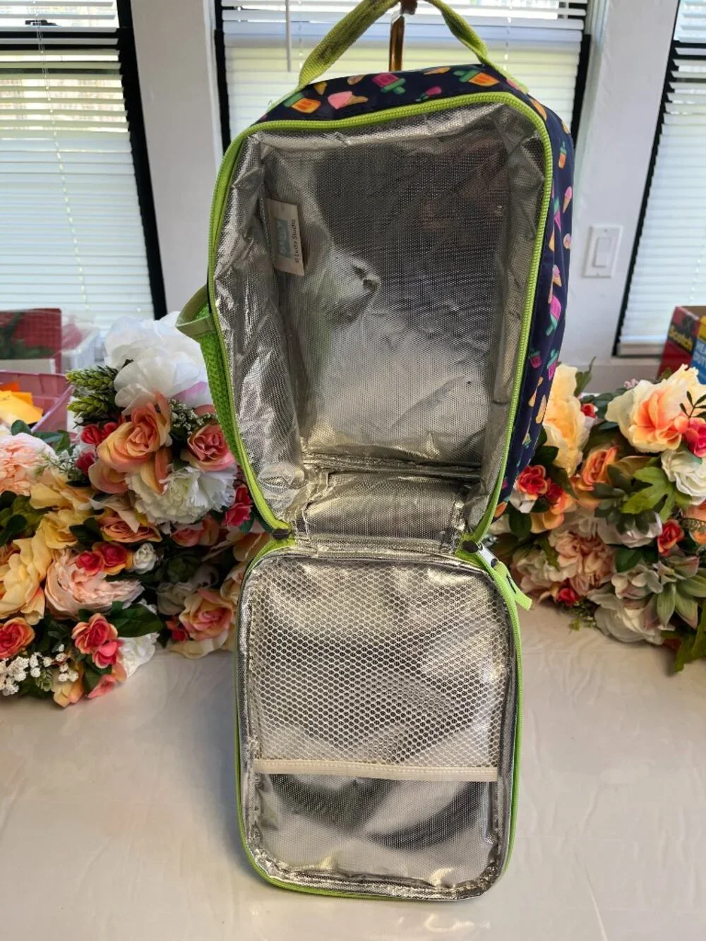 3/$20 Bundle 🌈Bluey Insulated Lunch Bag Popsicle Ice Cream Print Green Navy